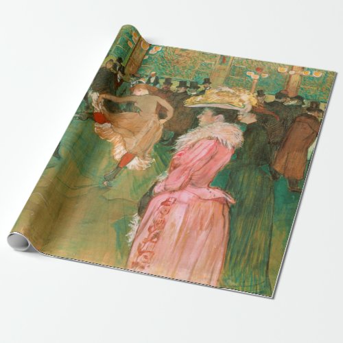 Toulouse_Lautrec _ At the Rouge The Dance Wrapping Paper