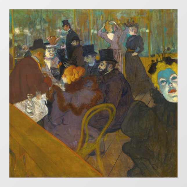 Toulouse-Lautrec - At the Rouge Window Cling (Sheet)
