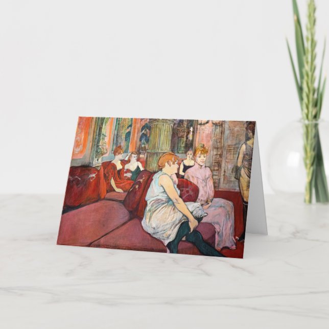Toulouse-Lautrec - At the Salon, rue des Moulins Card (Front)