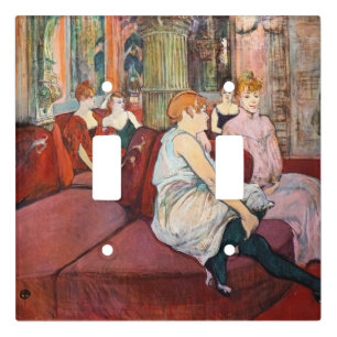Toulouse-Lautrec - At the Salon, rue des Moulins Light Switch Cover