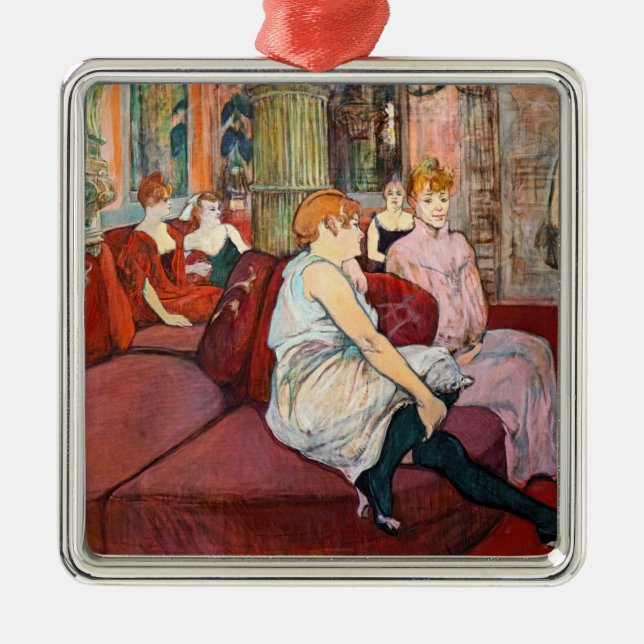 Toulouse-Lautrec - At the Salon, rue des Moulins Metal Ornament (Front)