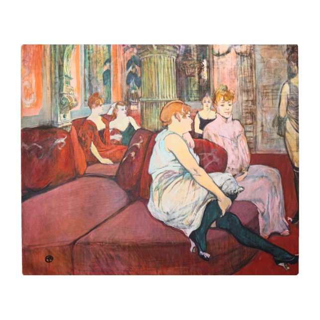 Toulouse-Lautrec - At the Salon, rue des Moulins Metal Print (Front)