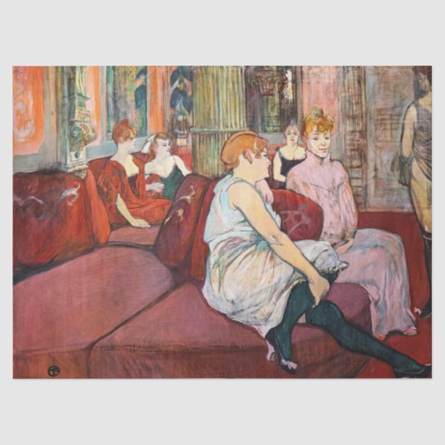 Toulouse-Lautrec - At the Salon, rue des Moulins Tissue Paper (Front)