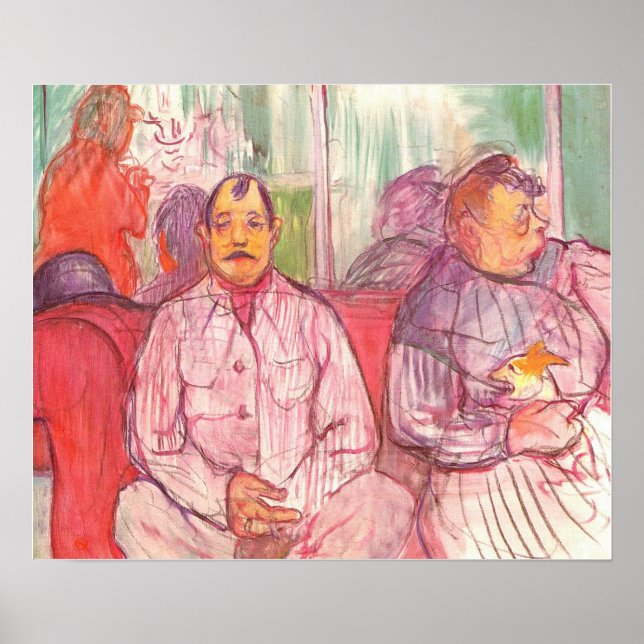 Toulouse-Lautrec - Coupled Brothel Keepers 1894 Poster (Front)