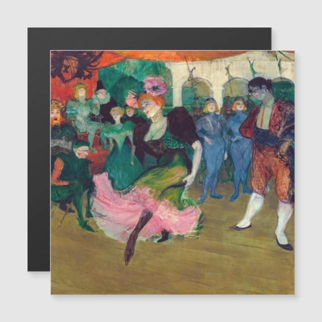Toulouse-Lautrec - Dancing Bolero Magnetic Card (Front/Back)