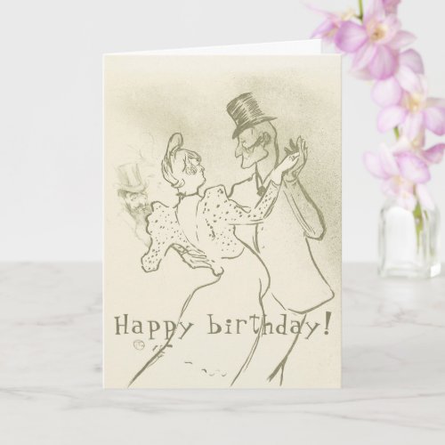 Toulouse Lautrec _ Dancing Couple Birthday Card