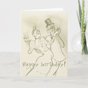 Toulouse Lautrec - Dancing couple, Birthday Invitation