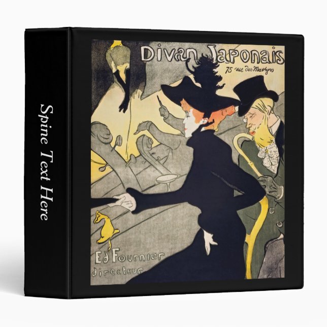 Toulouse-Lautrec - Divan Japonais 3 Ring Binder (Front/Spine)