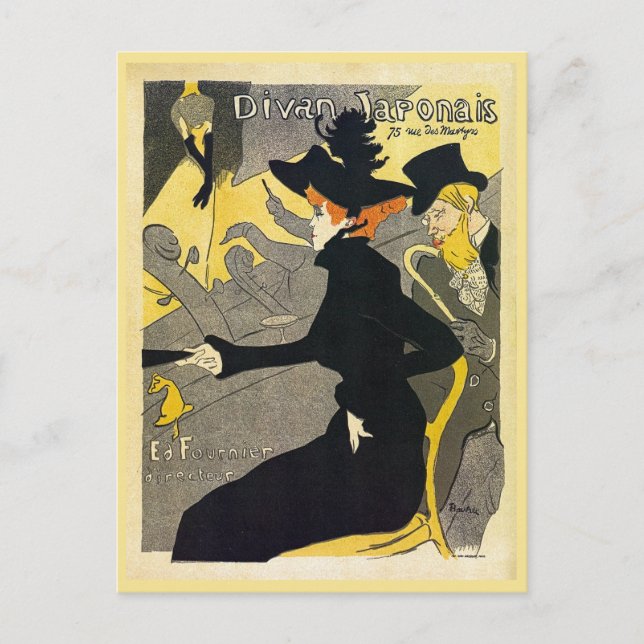 Toulouse Lautrec: Divan Japonais (music hall) Postcard (Front)