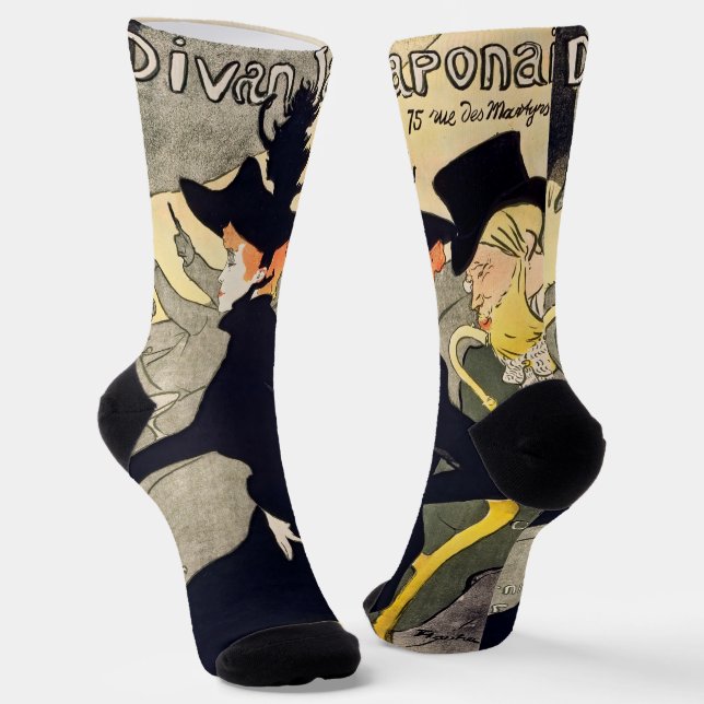 Toulouse-Lautrec - Divan Japonais Socks (Angled)