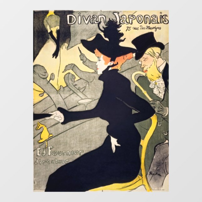 Toulouse-Lautrec - Divan Japonais Window Cling (Sheet)