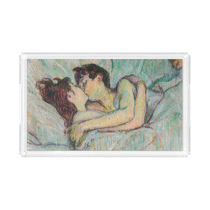 Toulouse-Lautrec - In Bed, The Kiss Acrylic Tray