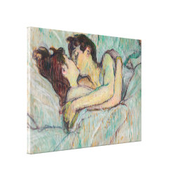 Toulouse-Lautrec - In Bed, The Kiss Canvas Print