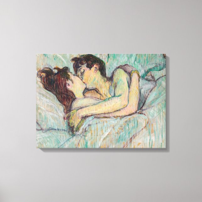 Toulouse-Lautrec - In Bed, The Kiss Canvas Print (Front)