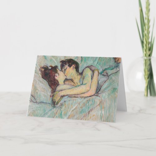 Toulouse_Lautrec _ In Bed The Kiss Card