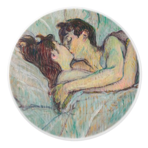 Toulouse_Lautrec _ In Bed The Kiss Ceramic Knob