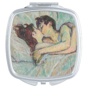 Toulouse-Lautrec - In Bed, The Kiss Compact Mirror