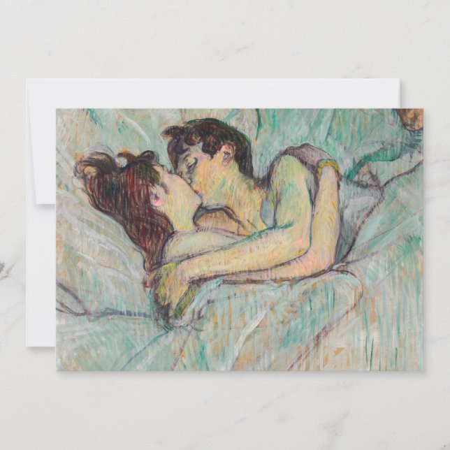 Toulouse-Lautrec - In Bed, The Kiss Invitation (Front)