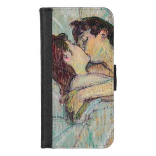 Toulouse_Lautrec _ In Bed The Kiss iPhone 87 Wallet Case