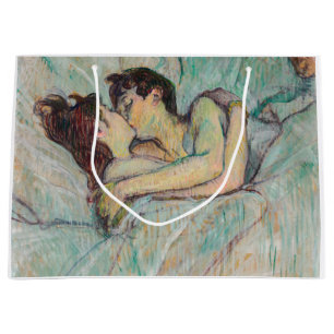 Toulouse-Lautrec - In Bed, The Kiss Large Gift Bag