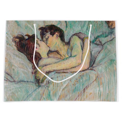 Toulouse_Lautrec _ In Bed The Kiss Large Gift Bag