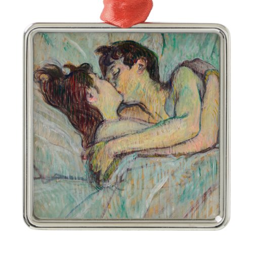 Toulouse-Lautrec - In Bed, The Kiss Metal Ornament