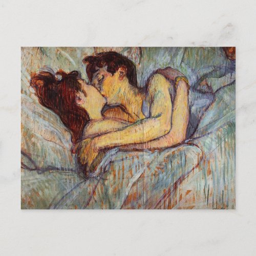 Toulouse_Lautrec In Bed The Kiss Postcard