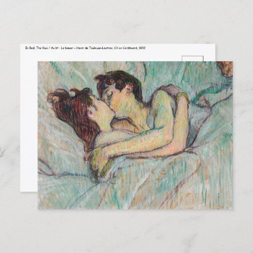 Toulouse_Lautrec _ In Bed The Kiss Postcard