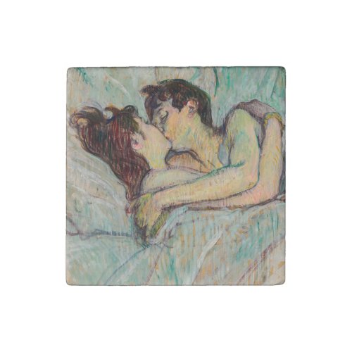 Toulouse_Lautrec _ In Bed The Kiss Stone Magnet