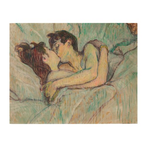Toulouse_Lautrec _ In Bed The Kiss Wood Wall Art