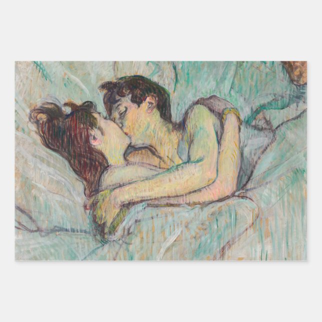 Toulouse-Lautrec - In Bed, The Kiss Wrapping Paper Sheets (Front)