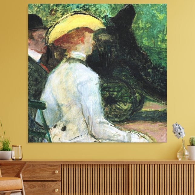 Toulouse-Lautrec - In the Boise de Boulogne, Canvas Print (Insitu(LivingRoom))