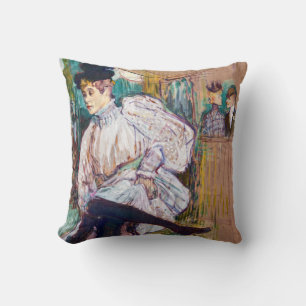Toulouse-Lautrec - Jane Avril Dancing Throw Pillow