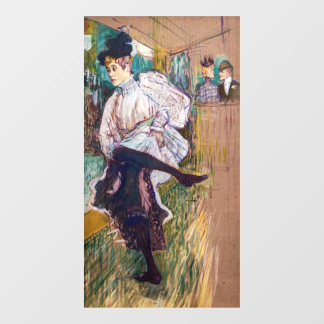 Toulouse-Lautrec - Jane Avril Dancing Window Cling (Sheet)