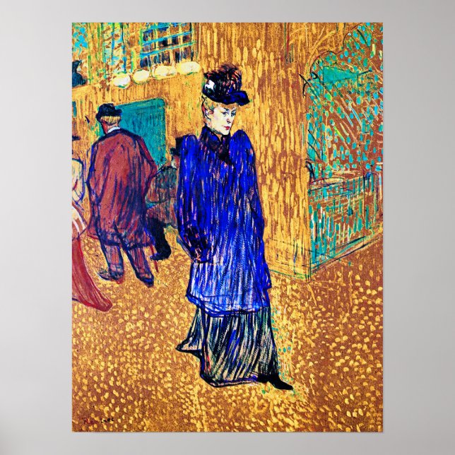 Toulouse Lautrec: Jane Avril Leaves the R. Poster (Front)