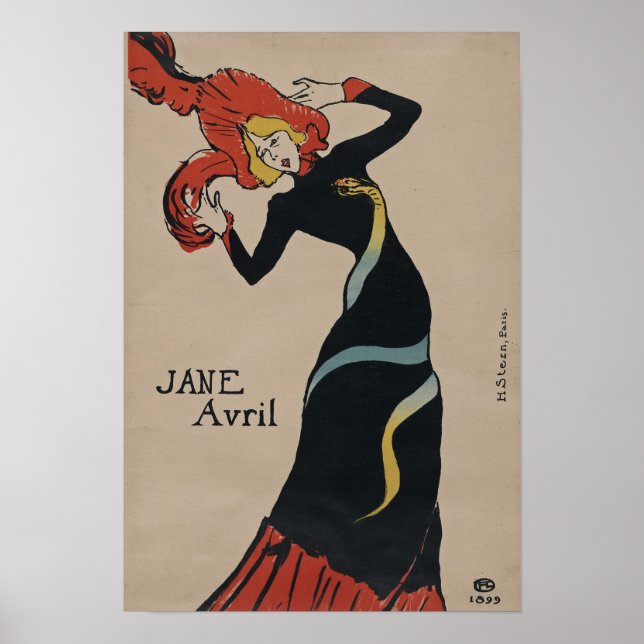Toulouse-Lautrec Jane Avril Poster (Front)
