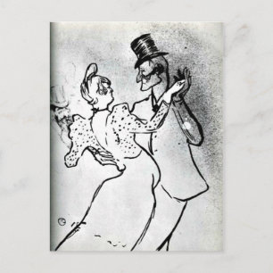 Toulouse-Lautrec: La Goulue and Valentin, Waltz Postcard