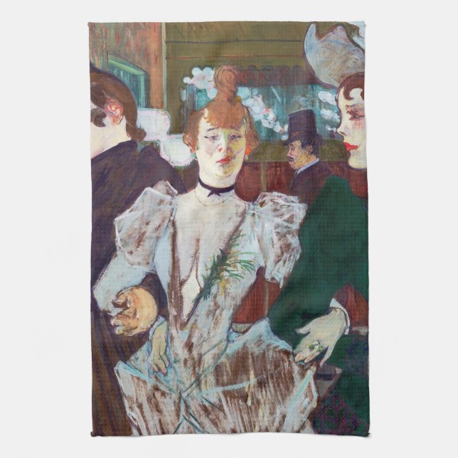 Toulouse-Lautrec - La Goulue Arriving at the Rouge Kitchen Towel (Vertical)