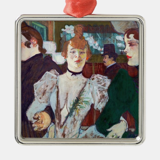 Toulouse-Lautrec - La Goulue Arriving at the Rouge Metal Ornament (Front)