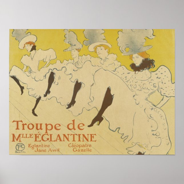 Toulouse Lautrec- La Troupe de Mlle Eglantine 1895 Poster (Front)