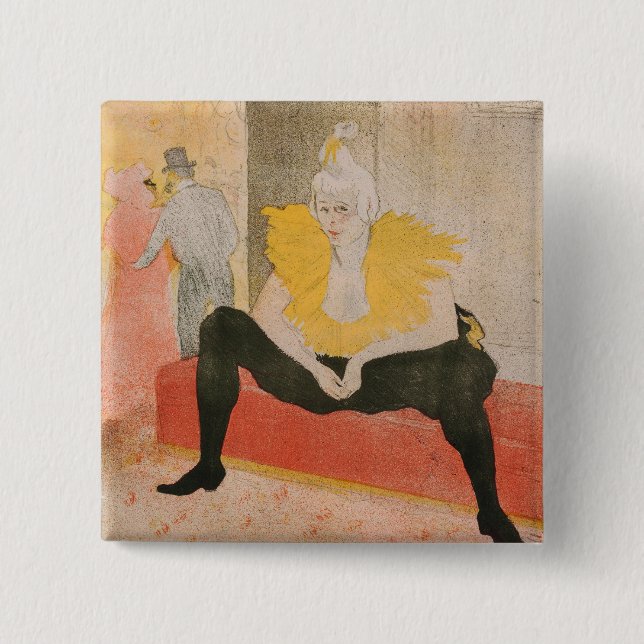Toulouse-Lautrec - Mademoiselle Cha-u-kao Seated Button (Front)