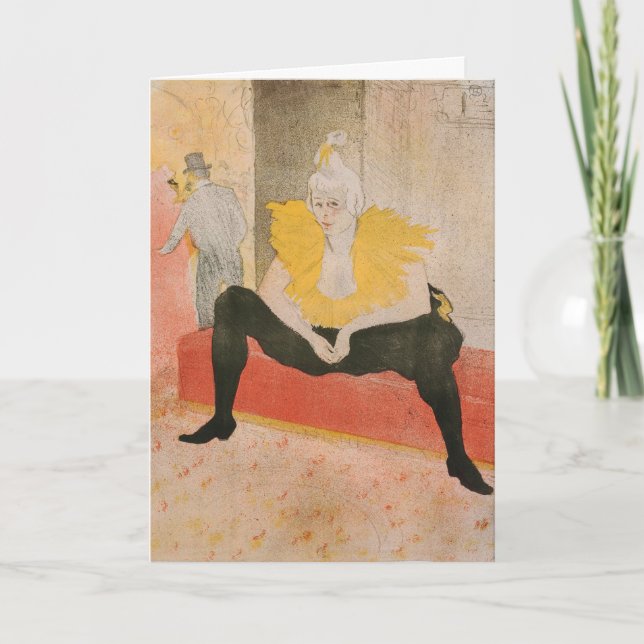 Toulouse-Lautrec - Mademoiselle Cha-u-kao Seated Card (Front)