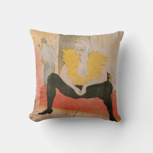 Toulouse_Lautrec _ Mademoiselle Cha_u_kao Seated Throw Pillow