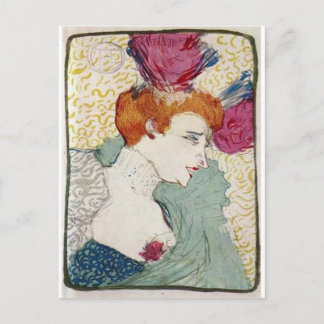 Toulouse-Lautrec Mademoiselle Marcelle vintage art Postcard