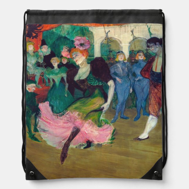 Toulouse-Lautrec - Marcelle Lender, Dancing Bolero Drawstring Bag (Front)