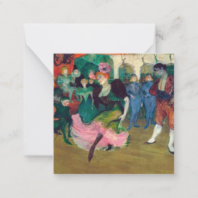Toulouse-Lautrec - Marcelle Lender, Dancing Bolero Note Card (Front)