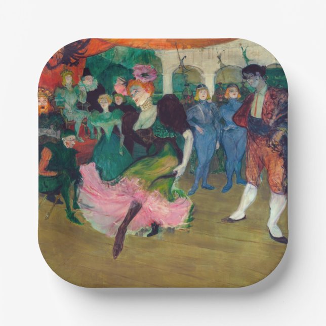 Toulouse-Lautrec - Marcelle Lender, Dancing Bolero Paper Plates (Front)