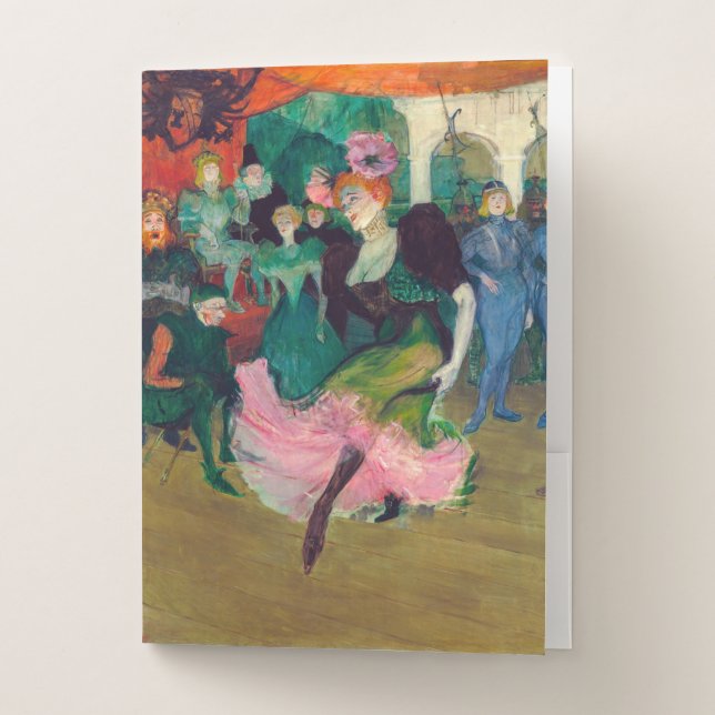 Toulouse-Lautrec - Marcelle Lender, Dancing Bolero Pocket Folder (Front)