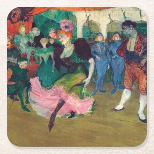 Toulouse_Lautrec _ Marcelle Lender Dancing Bolero Square Paper Coaster