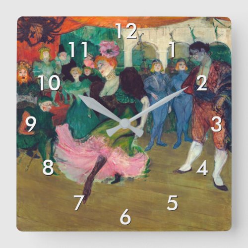 Toulouse_Lautrec _ Marcelle Lender Dancing Bolero Square Wall Clock